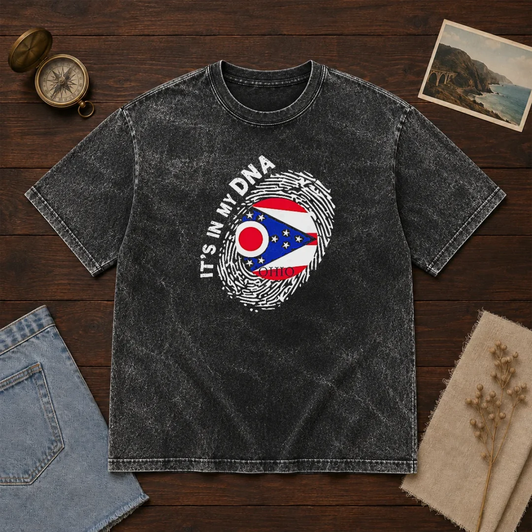 nice-ohio-it-s-in-my-dna-washed-t-shirt Nice Ohio It'S In My DNA Washed T-Shirt