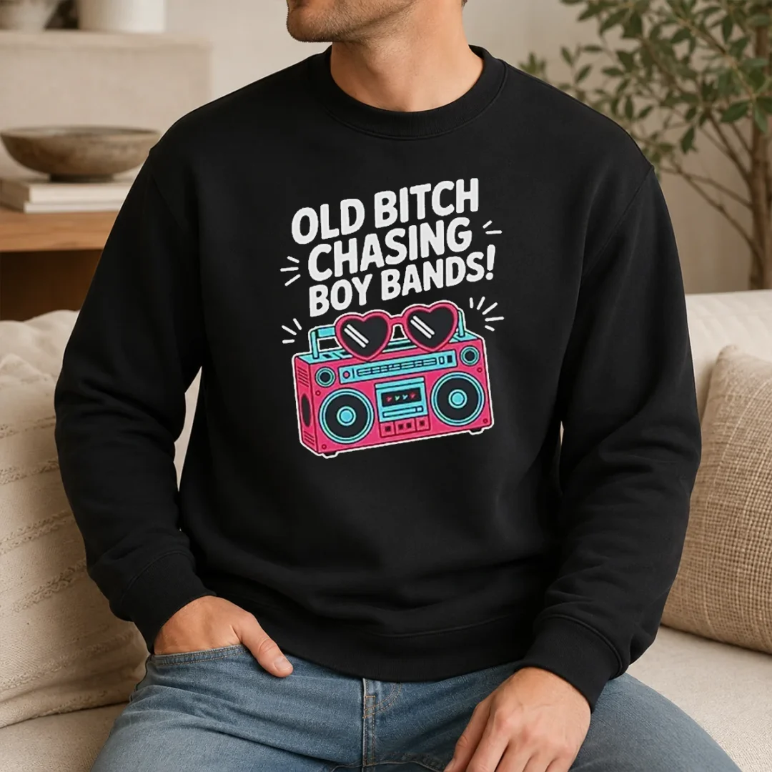 Nice Old Bitch Chasing Boy Bands Concert Sweater Nice Old Bitch Chasing Boy Bands Concert Sweater