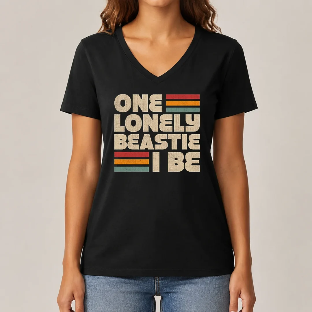 nice-one-lonely-beastie-i-be-v-neck-shirt Nice One Lonely Beastie I Be V-Neck Shirt