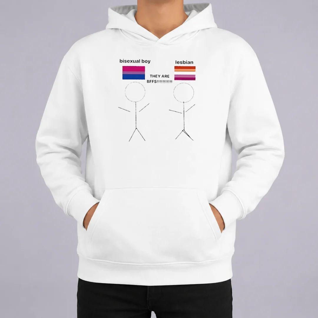 Nice Original Bisexual Boy Lesbian They Are Bff Hoodie Nice Original Bisexual Boy Lesbian They Are Bff Hoodie