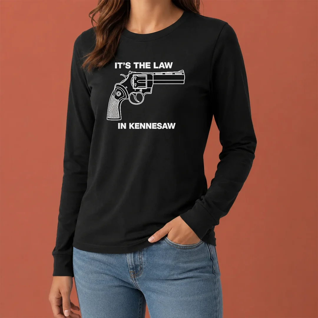 nice-original-it-s-the-law-in-kennesaw-gun-revolver-long-sleeve-shirt Nice Original It'S The Law In Kennesaw Gun Revolver Long Sleeve Shirt