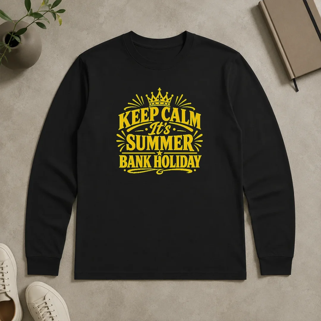 Nice Original Summer Bank Holiday Keep Calm Line Art Long Sleeve Shirt Nice Original Summer Bank Holiday Keep Calm Line Art Long Sleeve Shirt