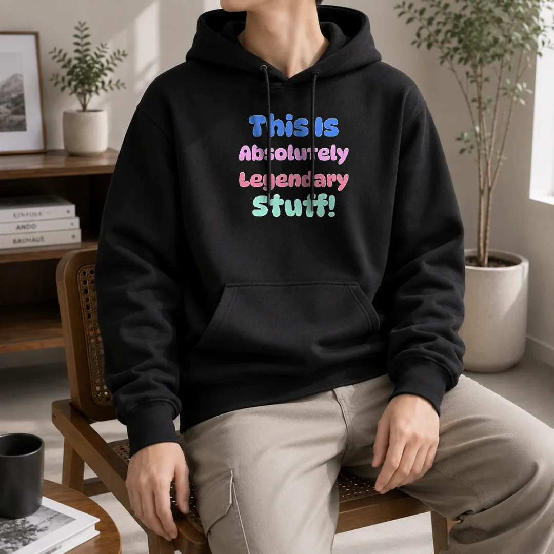 nice-original-this-is-absolutely-legendary-stuff-inspirational-hoodie Nice Original This Is Absolutely Legendary Stuff Inspirational Hoodie in charcoal gray with front pocket and hood