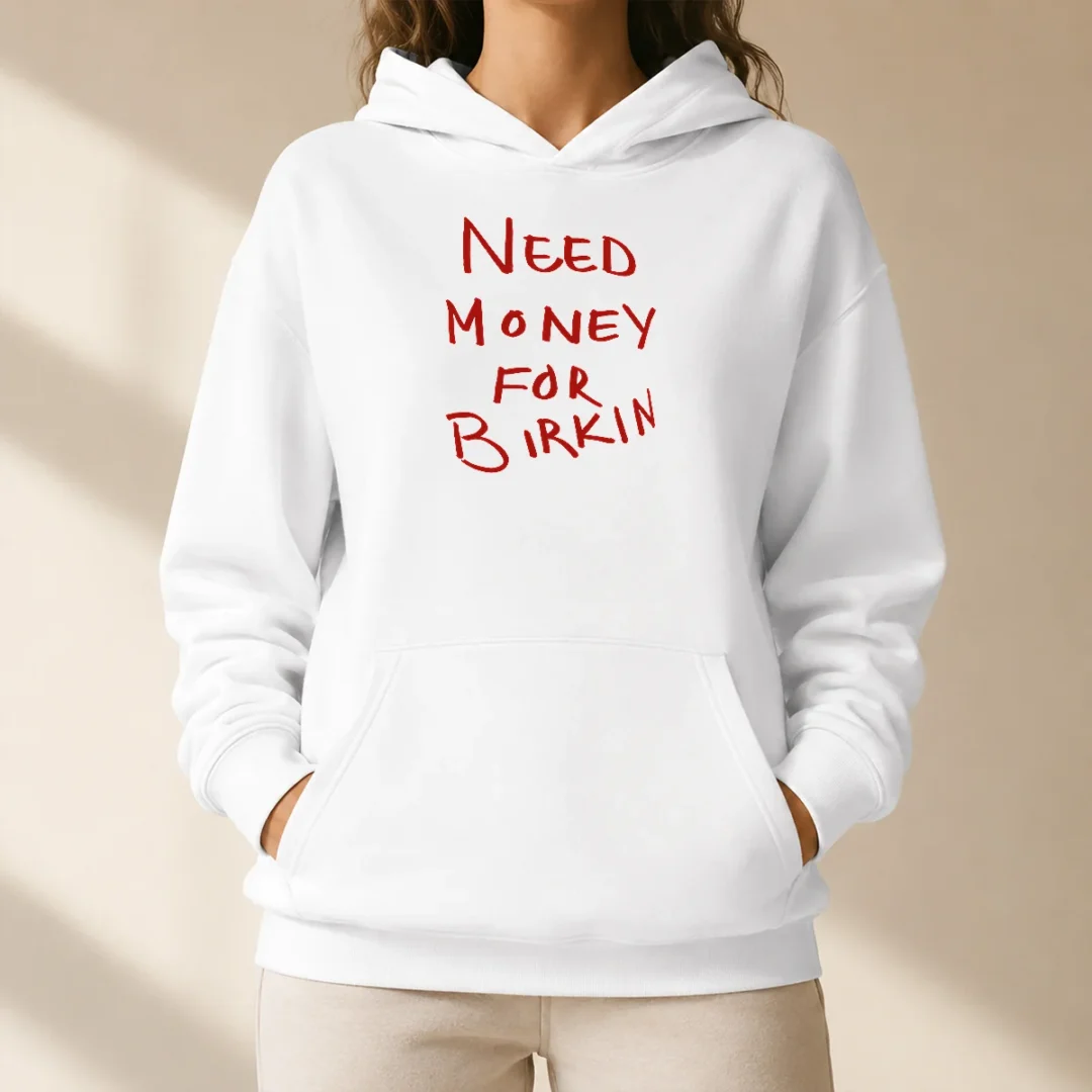 nice-paris-hilton-need-money-for-birkin-hoodie Nice Paris Hilton Need Money For Birkin Hoodie in black with front graphic print and drawstring hood