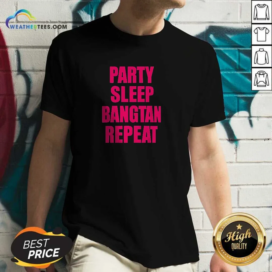 nice-party-sleep-bangtan-repeat-v-neck-shirt Nice Party Sleep Bangtan Repeat V-Neck Shirt
