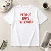 Nice People Have The Power Patti Smith Song Lyrics Protest Movement t shirt in black, short sleeve cotton tee