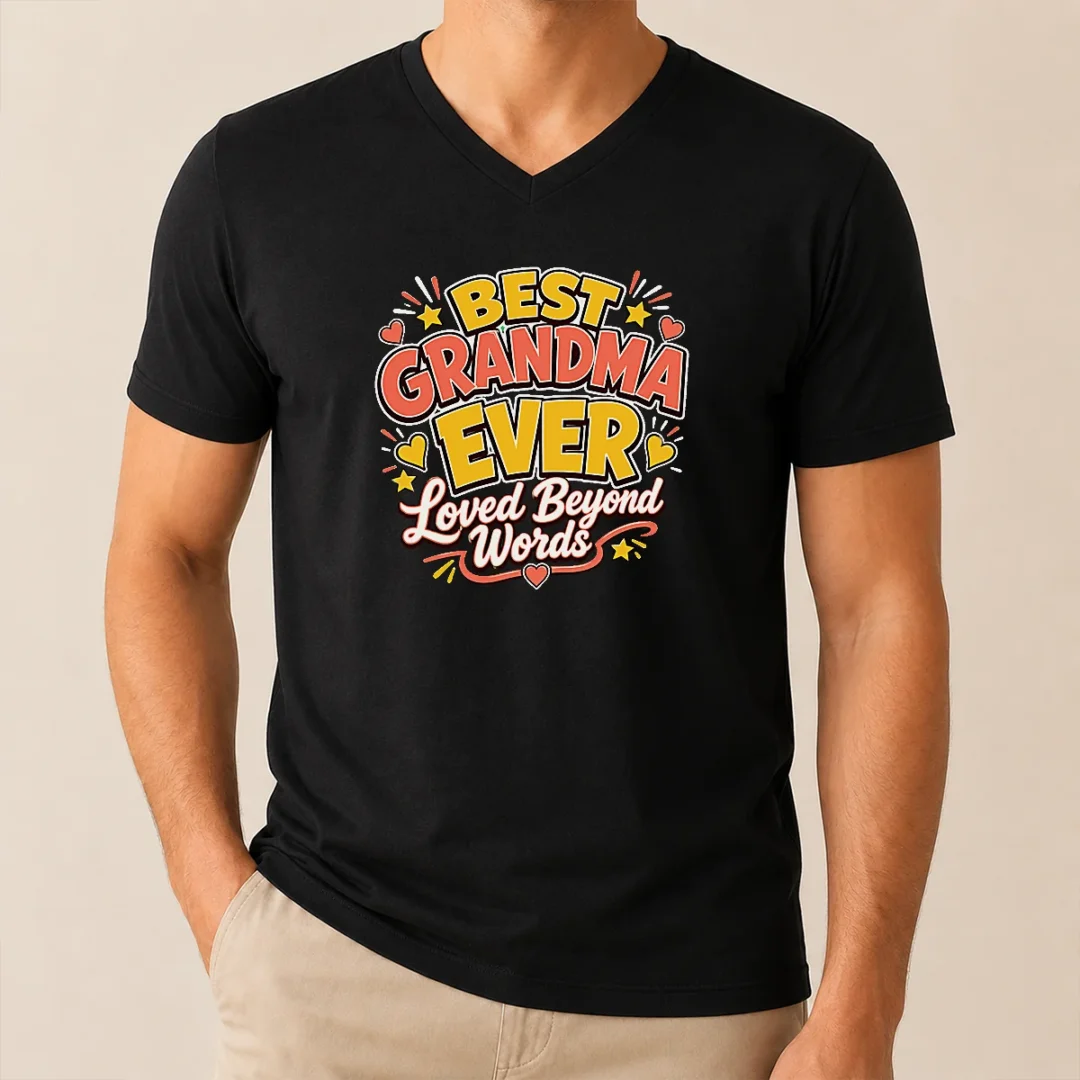 Nice Premium Grandparents Day Best Grandma Ever Cartoon V Neck Shirt Nice Premium Grandparents Day Best Grandma Ever Cartoon V-Neck Shirt