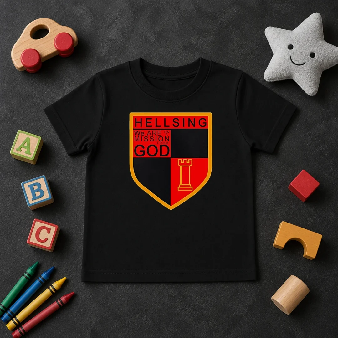 Nice Pretty Hellsing We Are On A Mission From God Shield Emblem Kids T Shirt Nice Pretty Hellsing We Are On A Mission From God Shield Emblem Kids T-Shirt