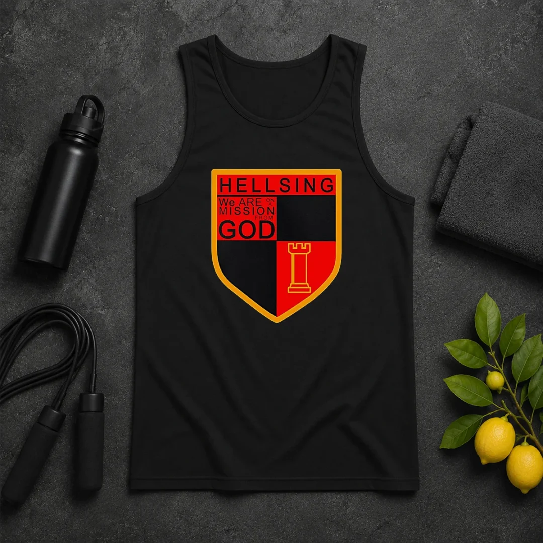Nice Pretty Hellsing We Are On A Mission From God Shield Emblem Tank Top Nice Pretty Hellsing We Are On A Mission From God Shield Emblem Tank Top