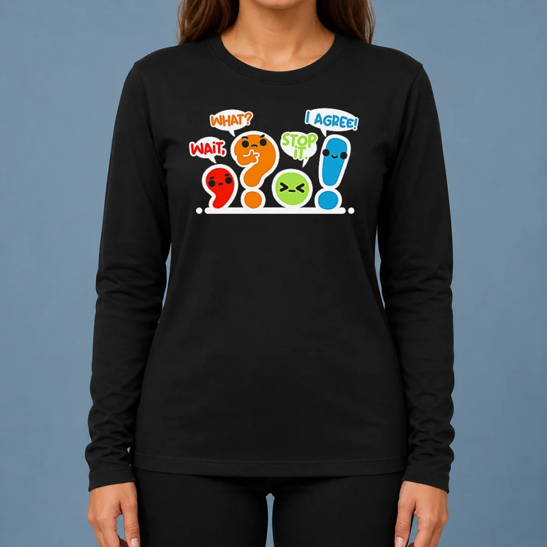 nice-pretty-punctuation-squad-long-sleeve-shirt Nice Pretty Punctuation Squad Long Sleeve Shirt