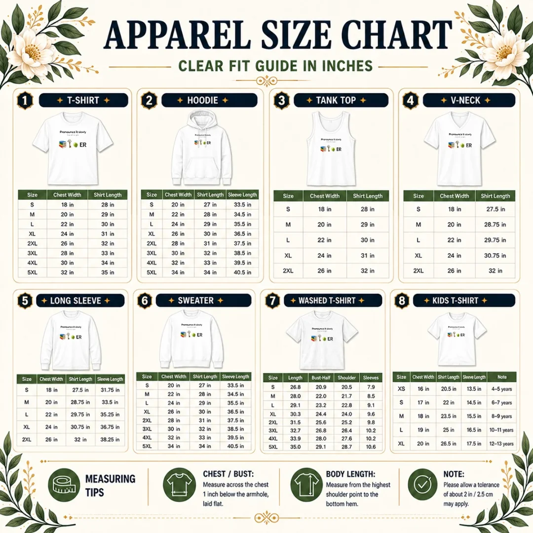 nice-pronounce-it-slowly-from-the-right-to-left-size-chart Size chart for Nice Pronounce It Slowly From The Right To Left with measurements in inches and cm