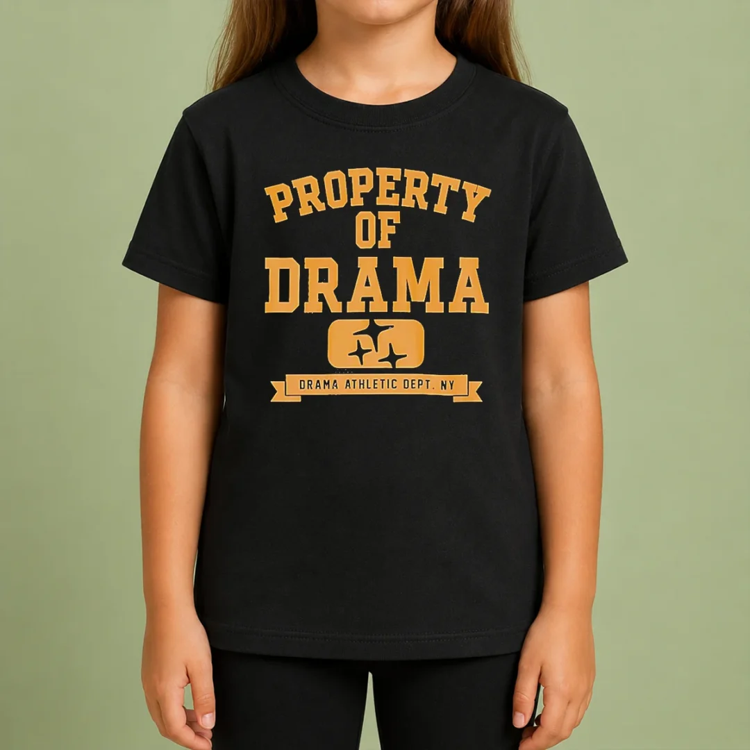 Nice Property Of Drama Athletic Dept NY Kids T Shirt Nice Property Of Drama Athletic Dept NY Kids T-Shirt