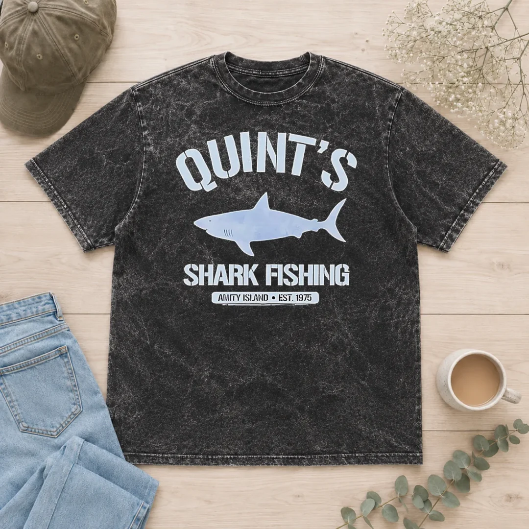 nice-quint-s-shark-fishing-amity-island-est-1975-detailed-shark-washed-t-shirt Nice Quint'S Shark Fishing Amity Island Est 1975 Detailed Shark washed t shirt with vintage shark graphic