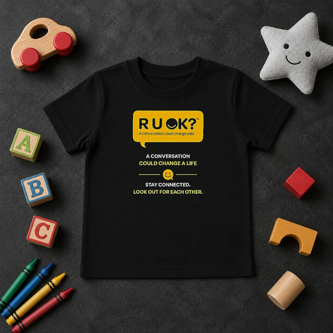 Nice R U OK Conversation Could Change A Life Kids T Shirt Nice R U OK Conversation Could Change A Life Kids T Shirt in bright colors, short sleeves, and comfortable fit