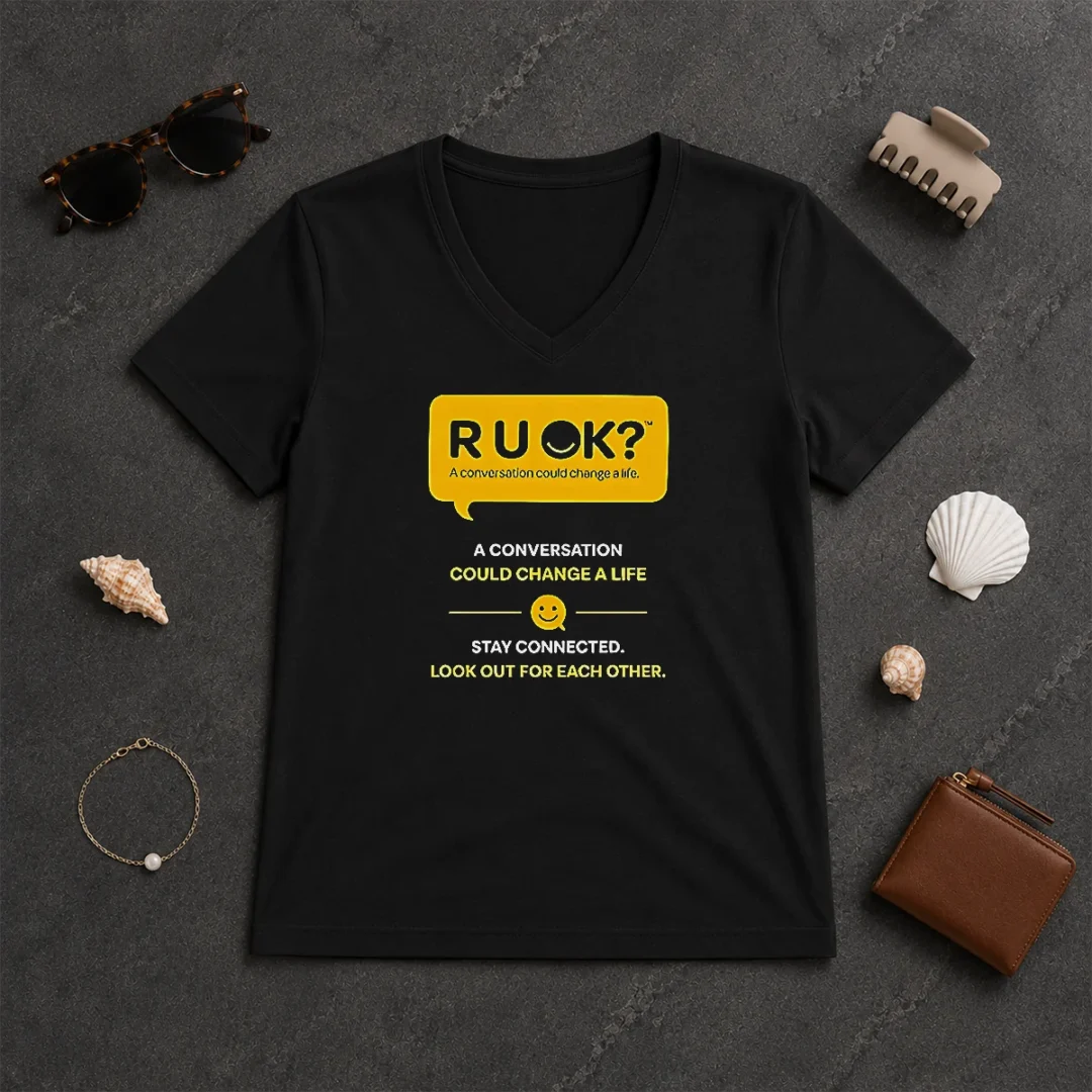 Nice R U OK Conversation Could Change A Life V Neck Shirt Nice R U OK Conversation Could Change A Life V-Neck Shirt