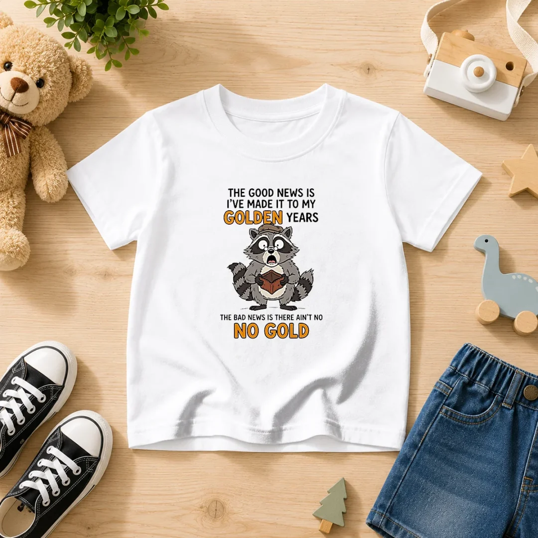 nice-raccoon-the-good-news-is-ive-made-it-to-my-golden-years-the-bad-news-is-there-aint-no-no-g-kids-t-shirt Nice Raccoon The Good News Is Ive Made It To My Golden Years The Bad News Is There Aint No No G Kids T-Shirt
