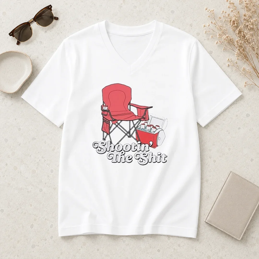 nice-shooting-the-shit-backyard-bbq-v-neck-shirt Nice Shooting The Shit Backyard BBQ V-Neck Shirt