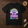 Nice Spit In My Asshole t shirt in classic fit, featuring bold white text on black cotton fabric