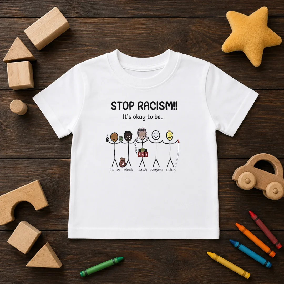 nice-stop-racism-it-s-okay-to-be-indian-black-arab-everyone-asian-kids-t-shirt Nice Stop Racism It'S Okay To Be Indian Black Arab Everyone Asian Kids T-Shirt