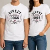 Nice Street Dogs Boston Massachusetts Stand For Something Or Die For Nothing graphic t shirt in black, front view