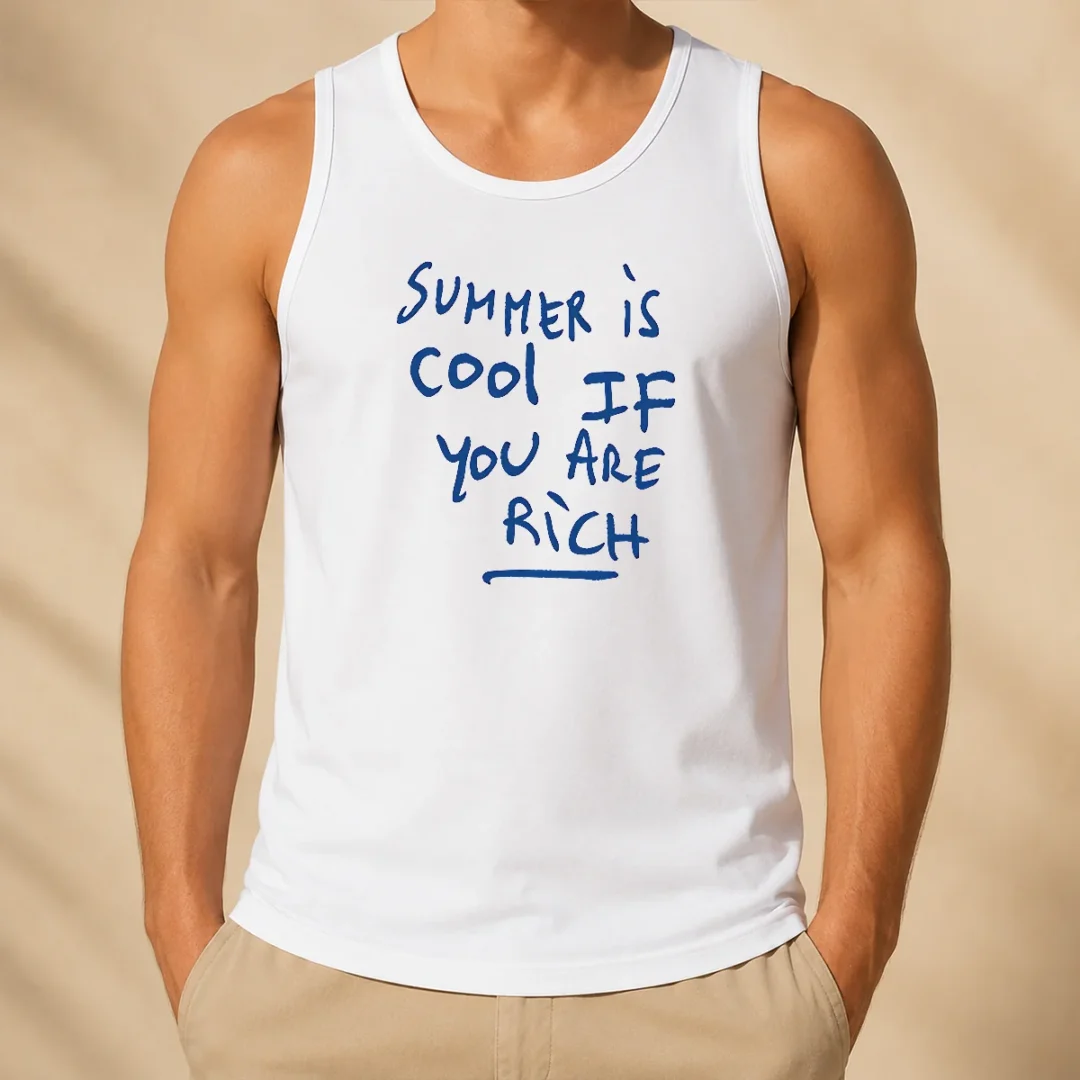 nice-summer-is-cool-if-you-are-rich-handwritten-marker-statement-wealth-quote-tank-top Nice Summer Is Cool If You Are Rich Handwritten Marker Statement Wealth Quote Tank Top