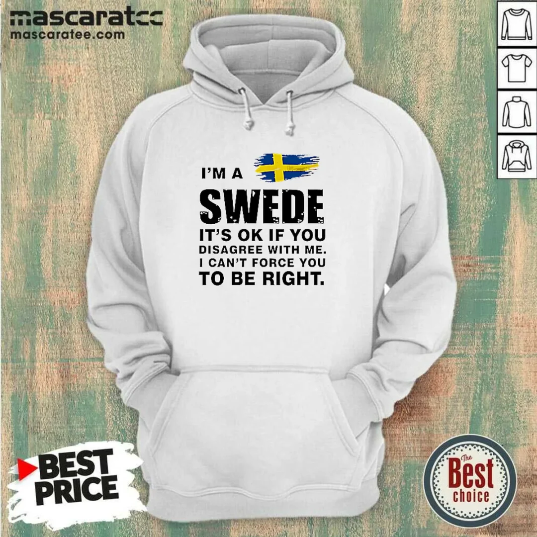 nice-swede-i-am-a-swede-it-is-ok-if-you-disagree-with-me-i-cannot-force-you-to-be-right-hoodie Nice Swede I Am A Swede It Is Ok If You Disagree With Me I Cannot Force You To Be Right Hoodie in dark gray, front view with kangaroo pocket