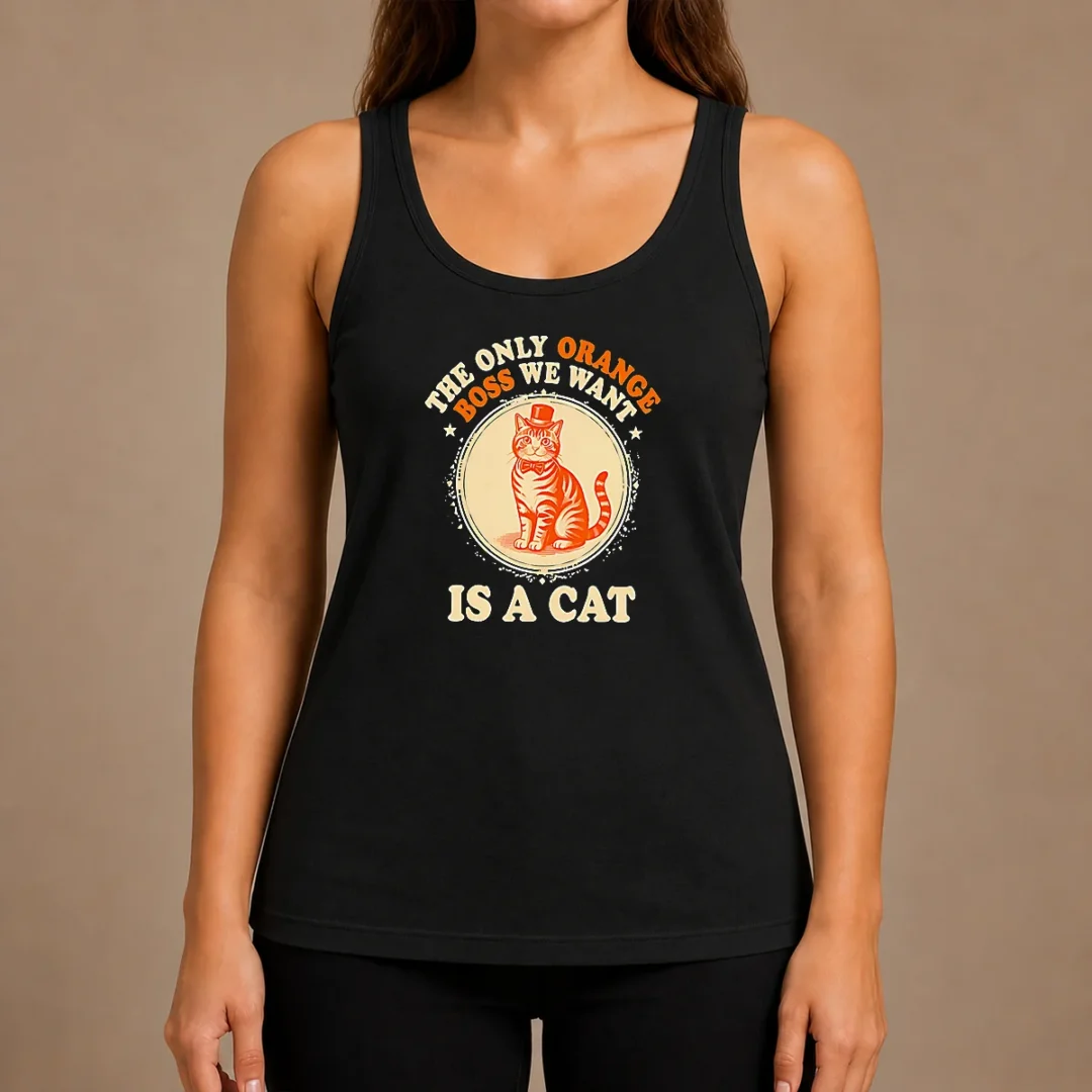 nice-the-only-orange-boss-we-want-is-a-cat-top-hat-cartoon-tank-top Nice The Only Orange Boss We Want Is A Cat Top Hat Cartoon Tank Top