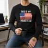 Nice This Is My Pride Flag United States Of America Patriotic National Flag Long Sleeve Shirt