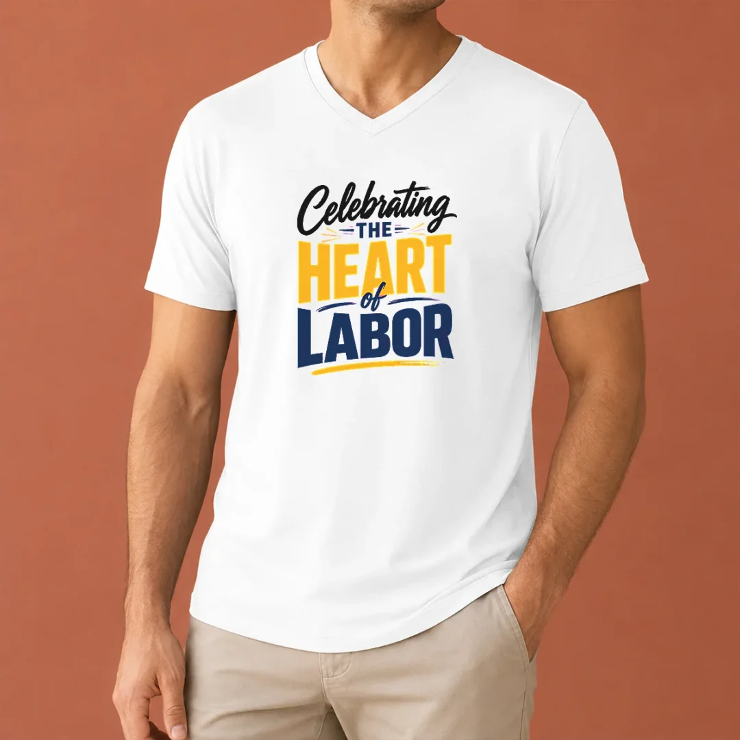nice-top-labour-day-celebrating-the-heart-of-labor-minimalistypogra-v-neck-shirt Nice Top Labour Day Celebrating The Heart Of Labor Minimalistypogra V-Neck Shirt