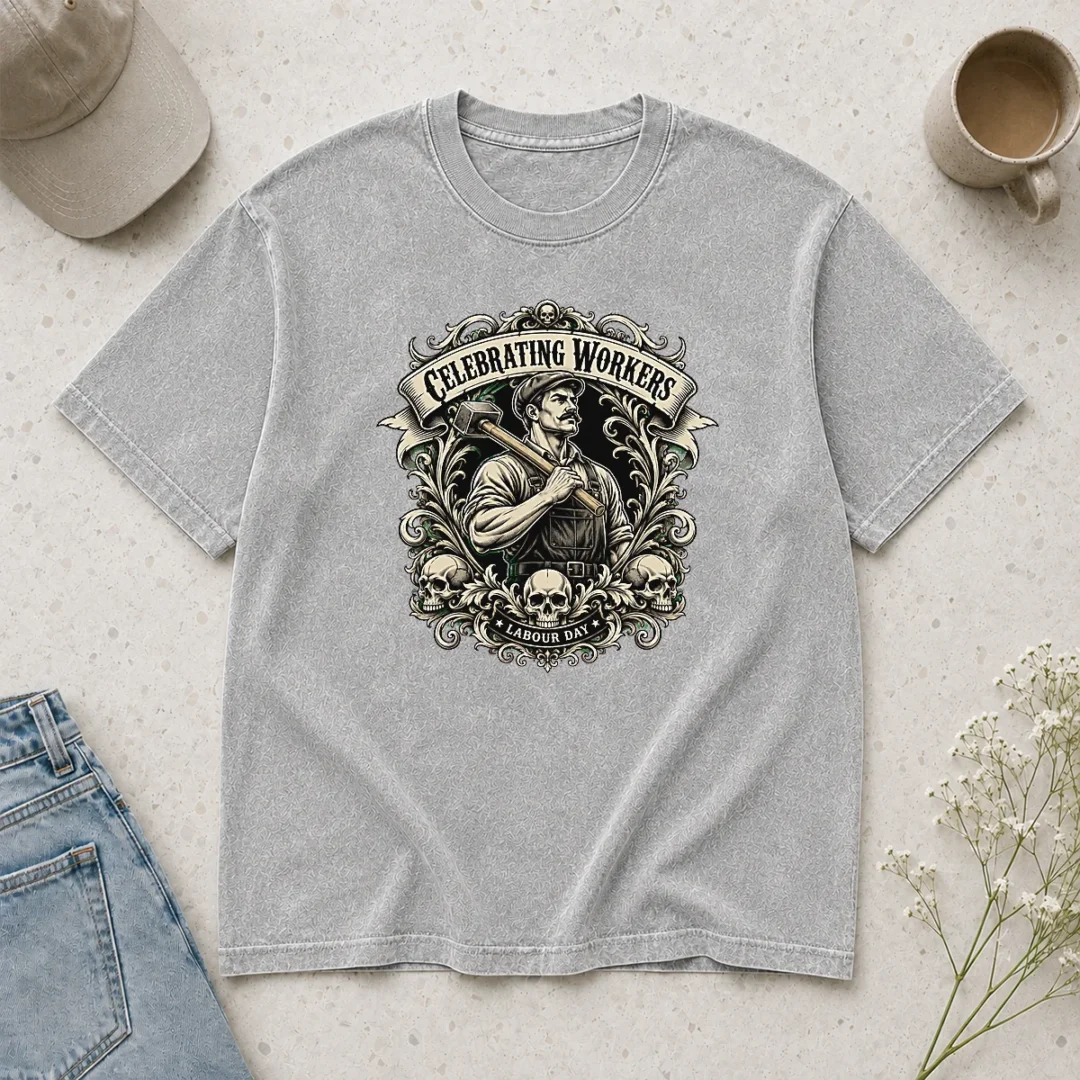 nice-top-labour-day-celebration-workers-gothic-tattoo-washed-t-shirt Nice Top Labour Day Celebration Workers Gothic Tattoo Washed T-Shirt