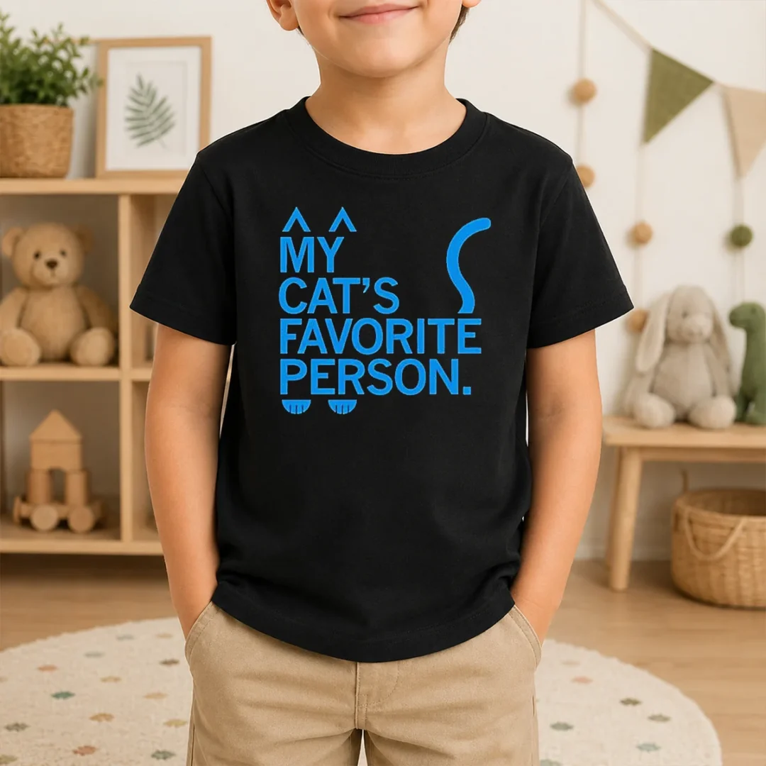 Nice Top My Cat'S Favorite Person Kids T Shirt Nice Top My Cat'S Favorite Person Kids T-Shirt