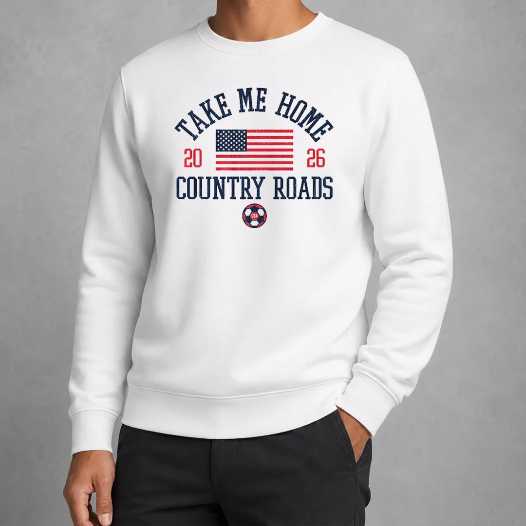 nice-usa-take-me-home-country-roads-2026-sweater Nice USA Take Me Home Country Roads 2026 Sweater in cozy fabric with long sleeves and crew neck