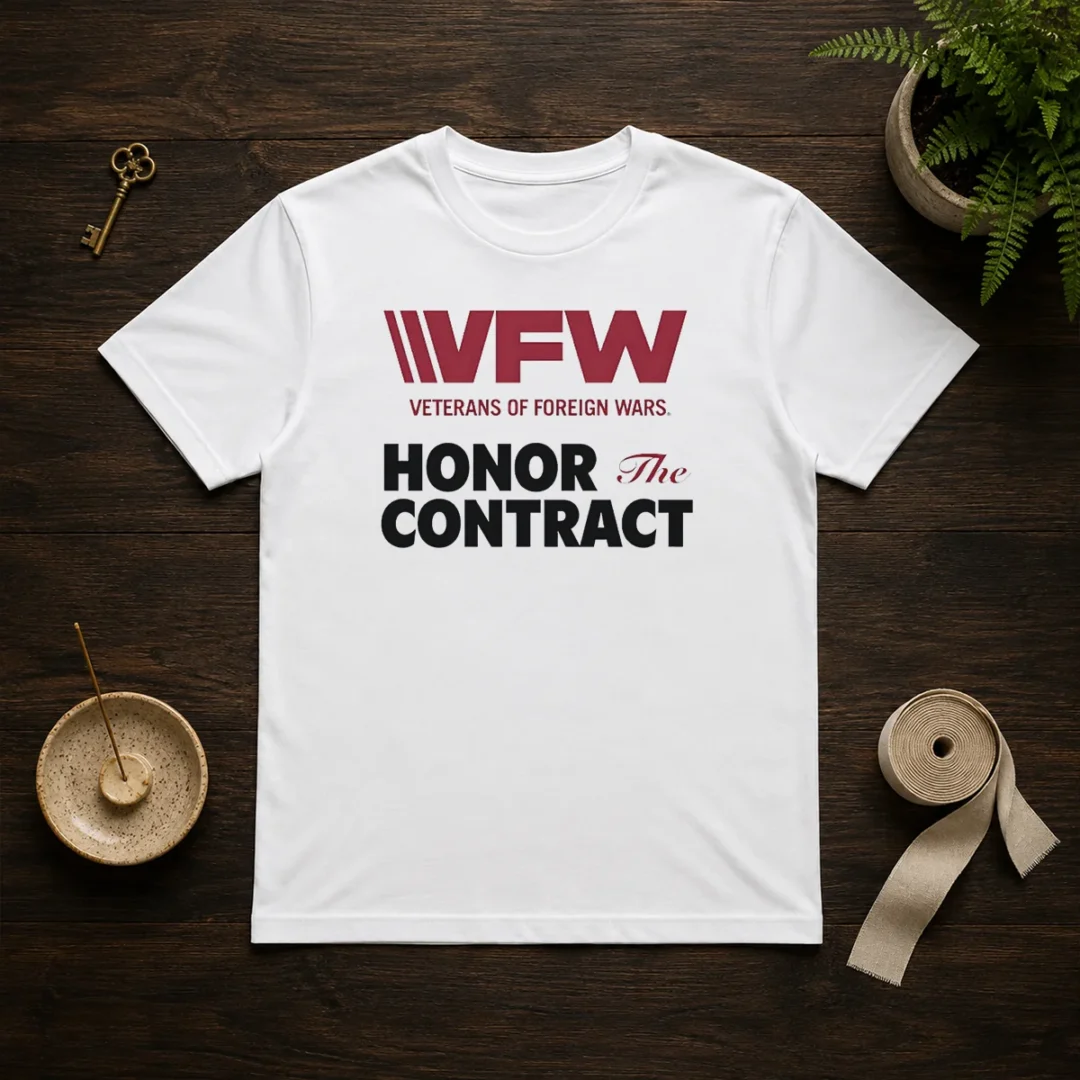 nice-vfw-veterans-of-foreign-wars-honor-the-contract-logo-t-shirt-1 Nice VFW Veterans Of Foreign Wars Honor The Contract Logo t shirt in black, classic crew neck short sleeve