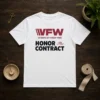 Nice VFW Veterans Of Foreign Wars Honor The Contract Logo t shirt in black, classic crew neck short sleeve