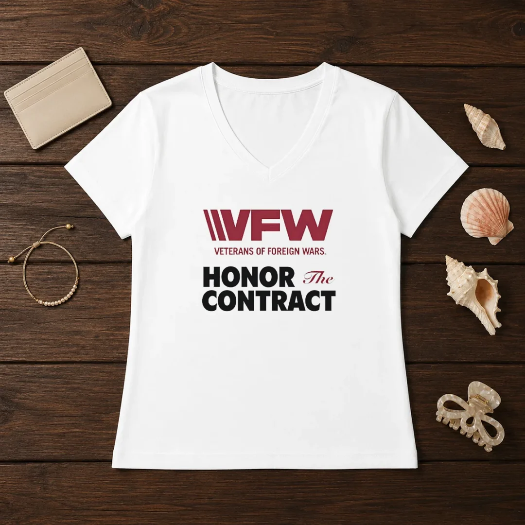 nice-vfw-veterans-of-foreign-wars-honor-the-contract-logo-v-neck-shirt Nice VFW Veterans Of Foreign Wars Honor The Contract Logo V-Neck Shirt