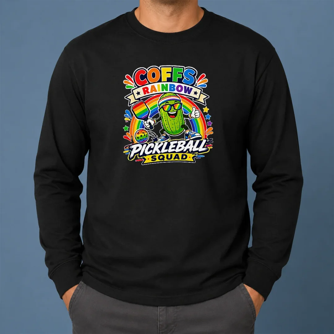 Nice Vibrant Coffs Rainbow Pickleball Enthusiast Long Sleeve Shirt Nice Vibrant Coffs Rainbow Pickleball Enthusiast Long Sleeve Shirt