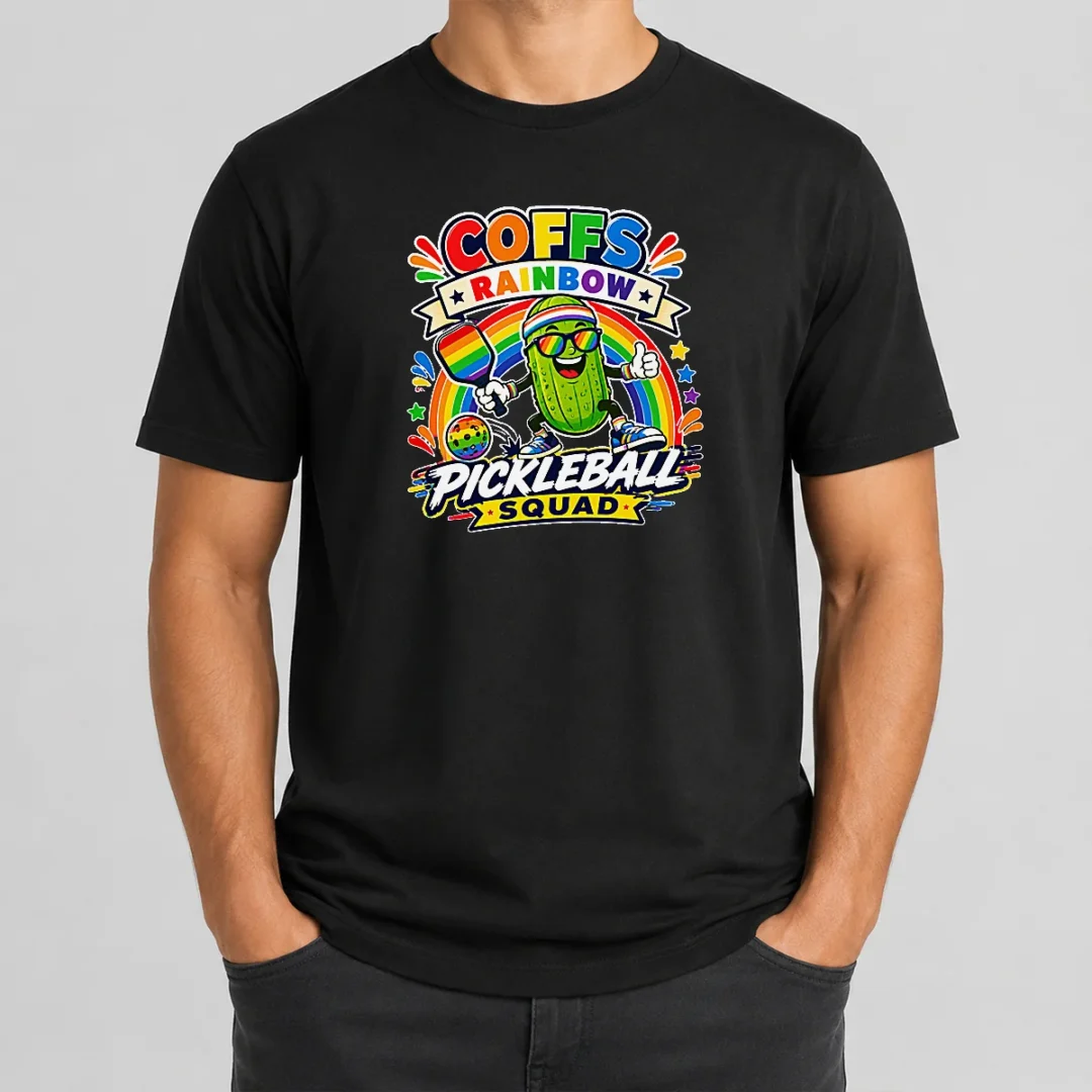 Nice Vibrant Coffs Rainbow Pickleball Enthusiast t shirt Nice Vibrant Coffs Rainbow Pickleball Enthusiast