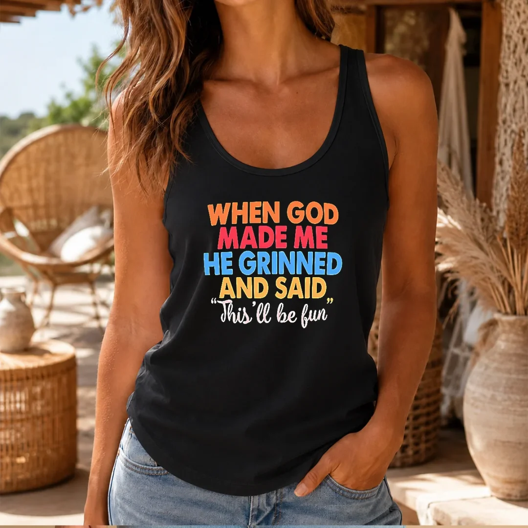 nice-when-god-made-me-he-grinned-and-said-this-ll-be-fun-vintage-tank-top Nice When God Made Me He Grinned And Said This'Ll Be Fun Vintage Tank Top