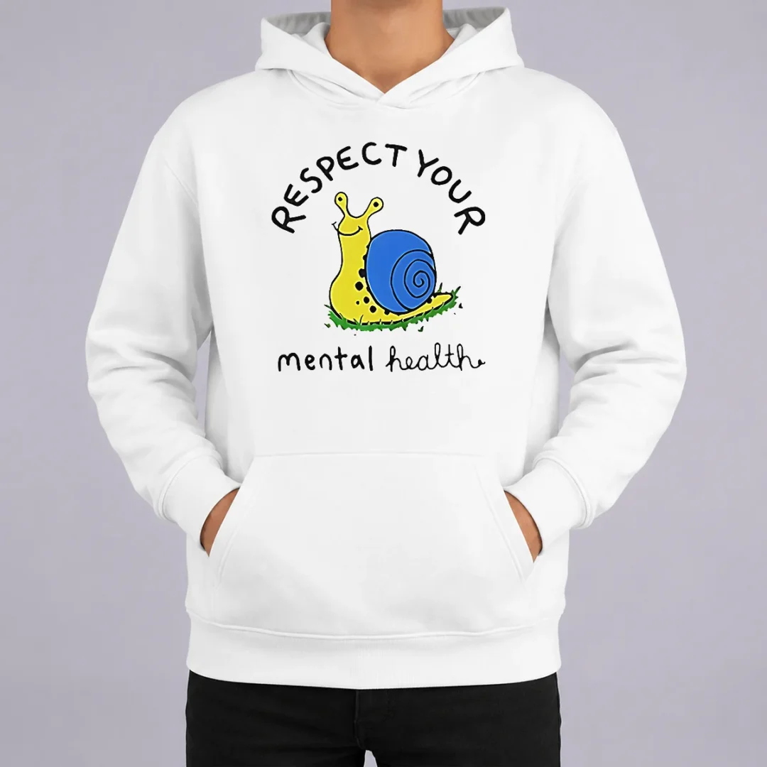 Nice Yellow Snail Respect Your Mental Health Hoodie Nice Yellow Snail Respect Your Mental Health Hoodie