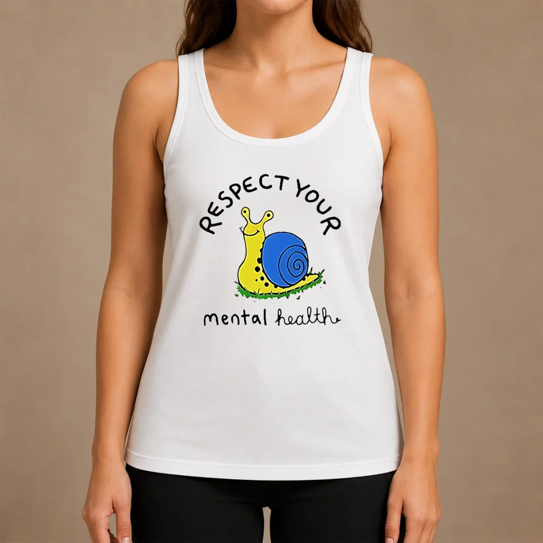 Nice Yellow Snail Respect Your Mental Health Tank Top Nice Yellow Snail Respect Your Mental Health Tank Top