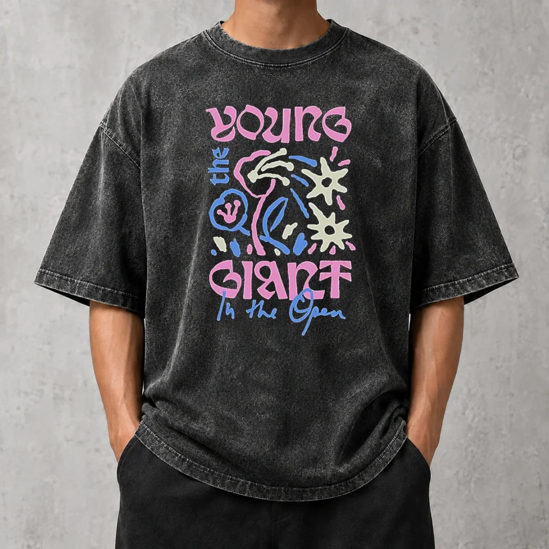 nice-young-the-giant-in-the-open-washed-t-shirt Nice Young The Giant In The Open Washed T Shirt featuring a soft, worn-in look with a comfortable fit