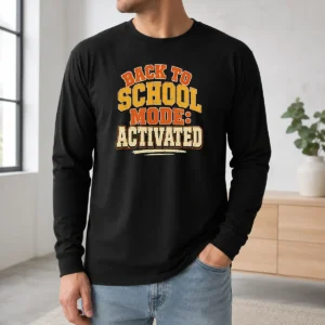 Original Back To School Mode Activated Vintage Students Long Sleeve Shirt