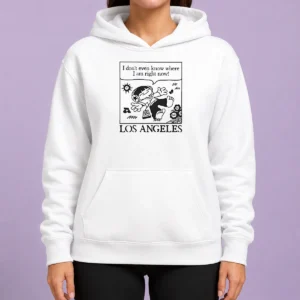 Awesome Los Angeles Cartoon Kid Floating Headphones I Don'T Even Know Where I Am Hoodie