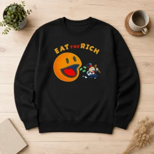 Top Pac Man Eat The Rich Sweater