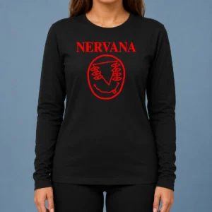 Nice Nervana Eyes And Smiley Face Red Shirt - Image 6