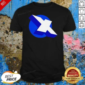Top Funny X Logo On Blue Circle Symbol Logo