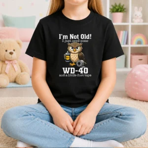 Hot Owl Meme WD 40 And Duct Tape Kids T-Shirt