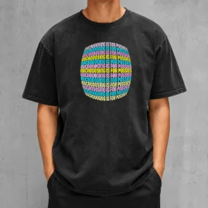 Pretty Microdosing Is For Pussies Washed T-Shirt