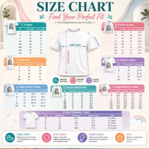 Size chart for Pretty Chatting With An A.I. Will Never Beat Chatting With A Gay Guy with measurements in inches and cm