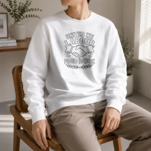 Official Labour Day Unity Line Art Shirt For Proud Workers Sweater